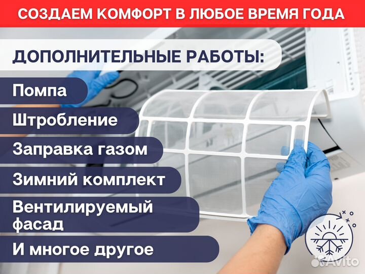 Установка, монтаж кондиционеров сплит систем