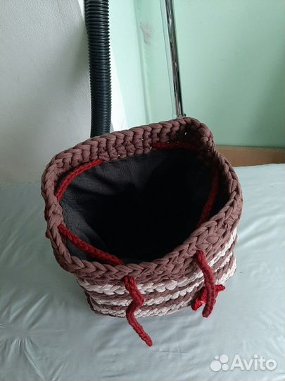 Сумка торба из трикотажной пряжи