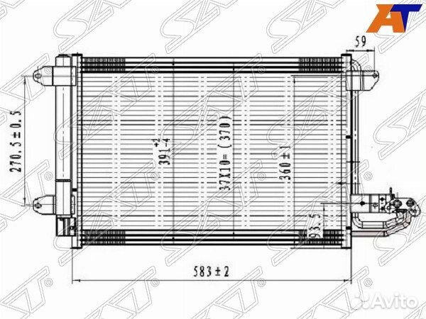 Радиатор кондиционера volkswagen touran