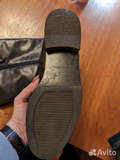 Сапоги высокие кожаные Эконика