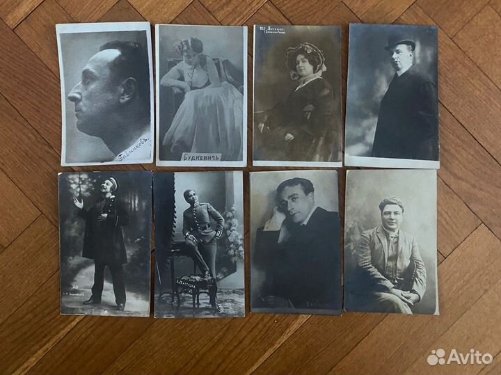 Открытки 1912 г. С актерами театра Соловцов