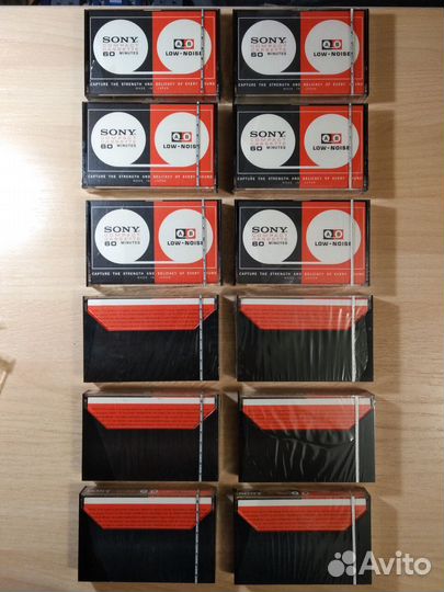 Аудиокассеты Sony Low-Noise C-60 made in Japan
