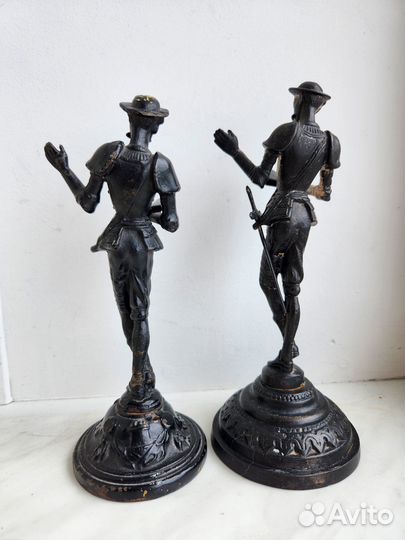 Скульптура дон кихот, чугун,2 шт одним лотом