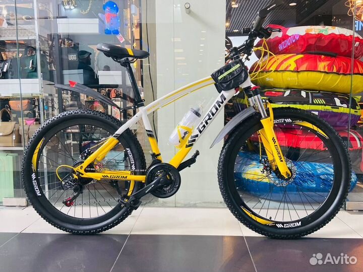 Горный велосипед скоростной grom G026 26'' желто-б