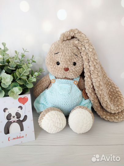 Вязаная игрушка с метрикой