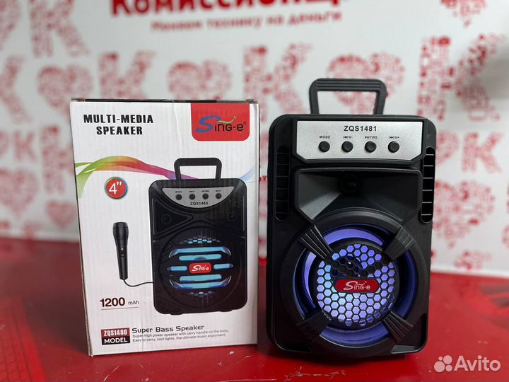 Портативная колонка с микрофоном к4