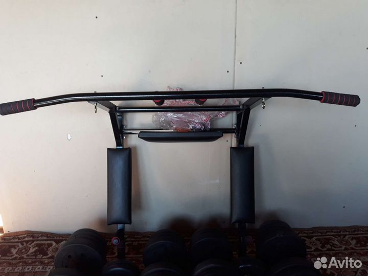 Турник 3 в 1, гантели, гриф- новое, доставка