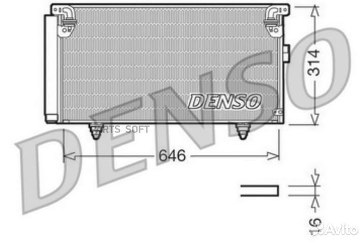 Denso DCN36001 Радиатор кондиционера 646x314