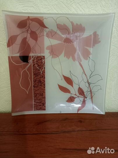 Тарелка квадратная (стекло)