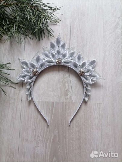 Ободок Корона Диадема Снежинка Льдинка