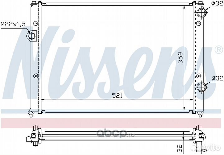 Радиатор охлаждения passat b3 b4 / пассат б3 б4