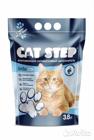 Наполнитель для кошачьего туалета cat step 3,8л