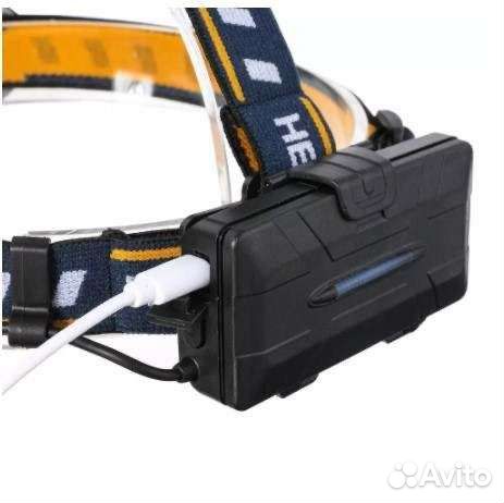 Фонарь налобный аккумуляторный светодиодный LED