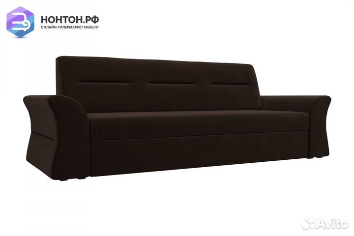 Диван дельфин Клайд микровельвет коричневый