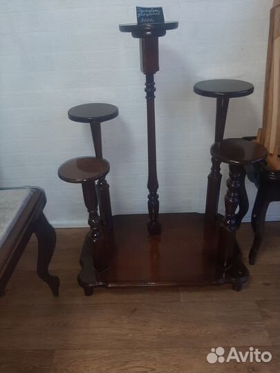 Подставка для цветов напольная деревянная