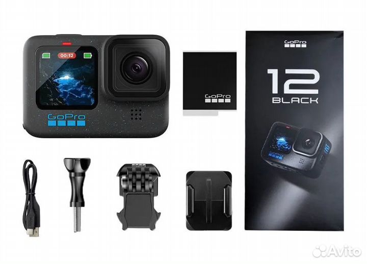 Экшн-камера GoPro Hero12 Black + аксессуары