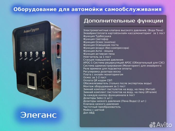 Оборудование для Автомойки / Элеганс Пro 39