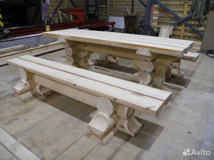 Сруб Садовой мебели из оцилиндрованного бревна