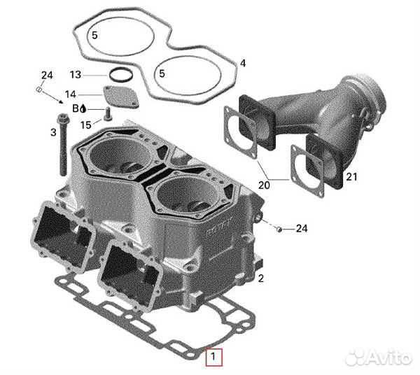 Прокладка цилиндров снегохода BRP 420430085
