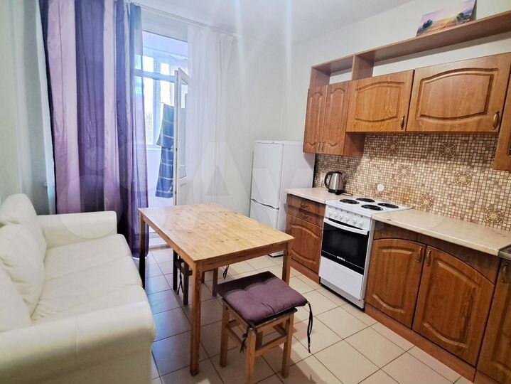 1-к. квартира, 40 м², 3 кровати