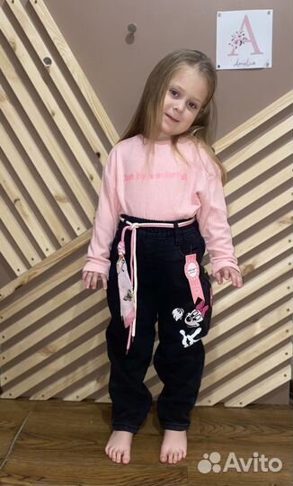 Джинсы на флисе для девочки