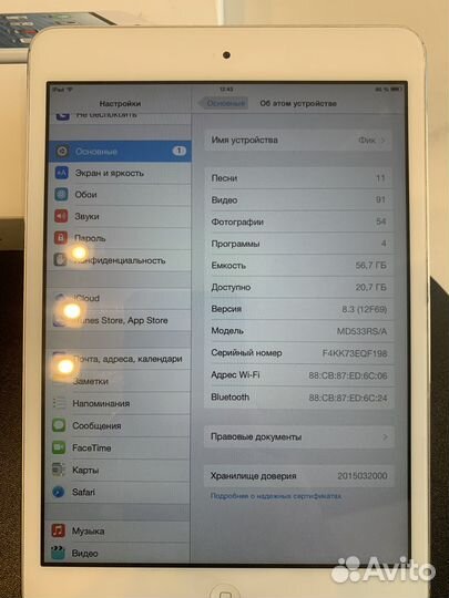 iPad mini 64 гб А1432 Wi-Fi