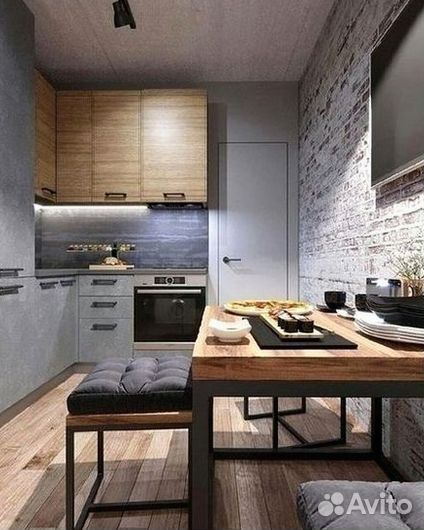 Кухонный гарнитур в стиле хай тек