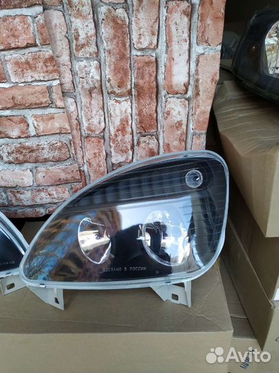 Передние Фары На Газель Лисичка Стекляные