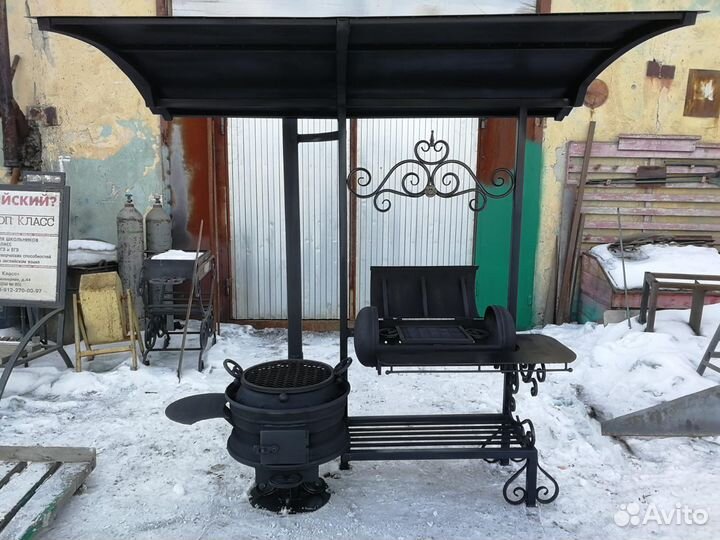 Мангалый комплекс с крышей