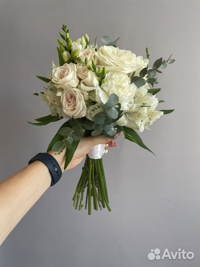 Свадебный букет и бутоньерка