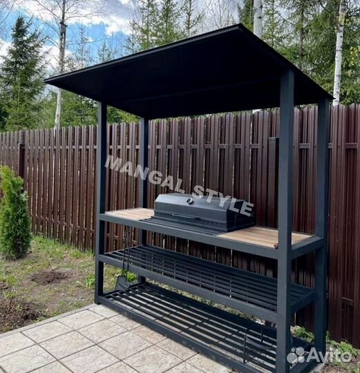 Мангал с крышей