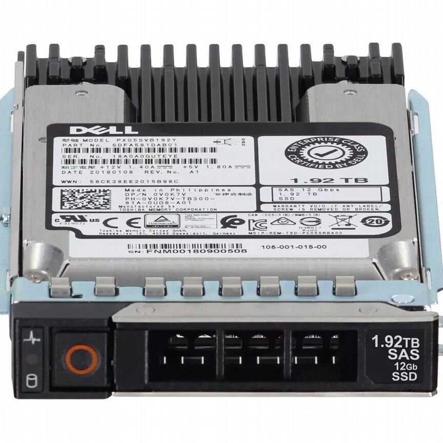 [400-AUJJ] Жесткий Диск Dell 1.92tb Sas 2,5" Ssd 400-Aujj