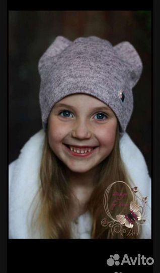 Комплект шапка+шарф и шапочка для девочки