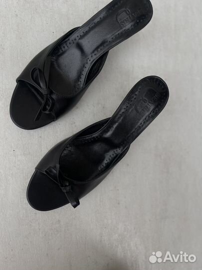 Мюли натуральная кожа женские каблук 6,5 см