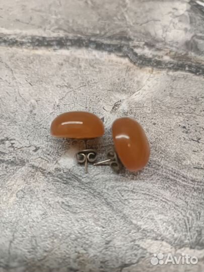 Серьги янтарь СССР