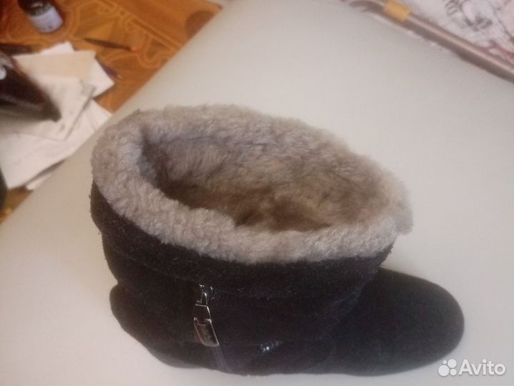 Полусапоги женские зимние натуральная кожа