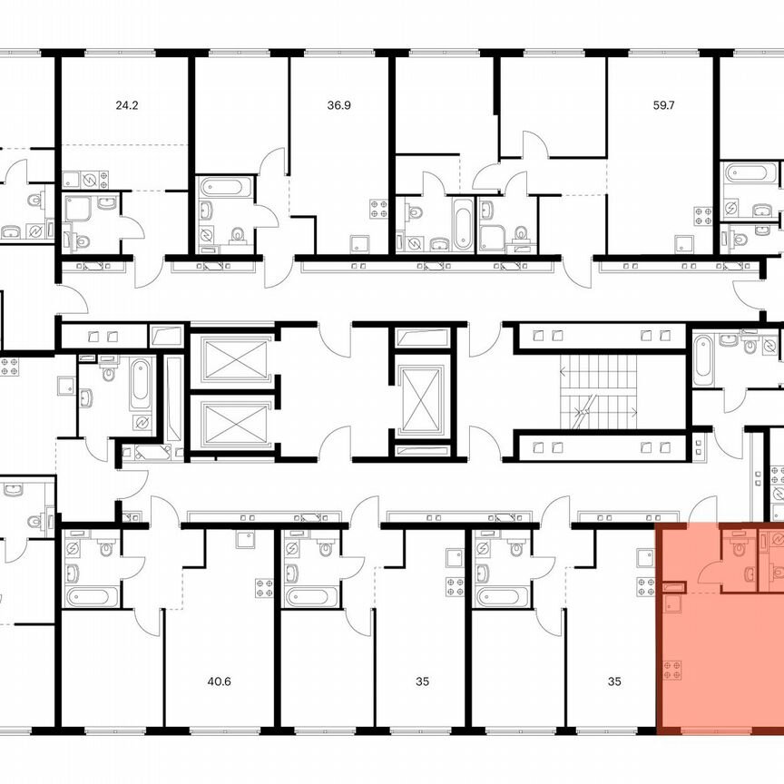 2-к. квартира, 52,8 м², 2/14 эт.