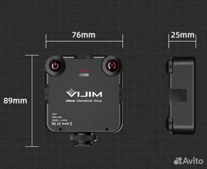 Видеосвет накамерный Ulanzi vijim VL81