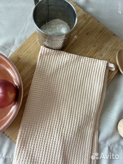 Вафельное полотенце (бежевое)