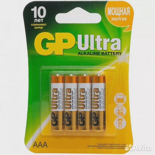 Батарейки GP Ultra Alkaline 24AU (AAA) 1.5V 4 шт