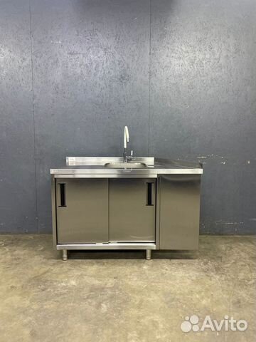 Стол купе с мойкой угловой 130х60