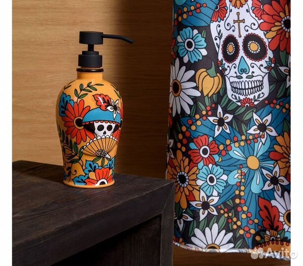 Дозатор для мыла настольный керамика желтый