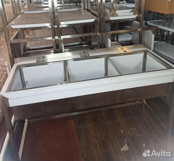 Ванна моечная трехсекционная из нержавейки