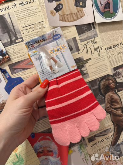 Носки японские с пальцами 22-24