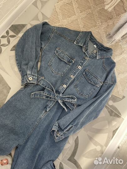 Джинсовый комбинезон женский 42 44