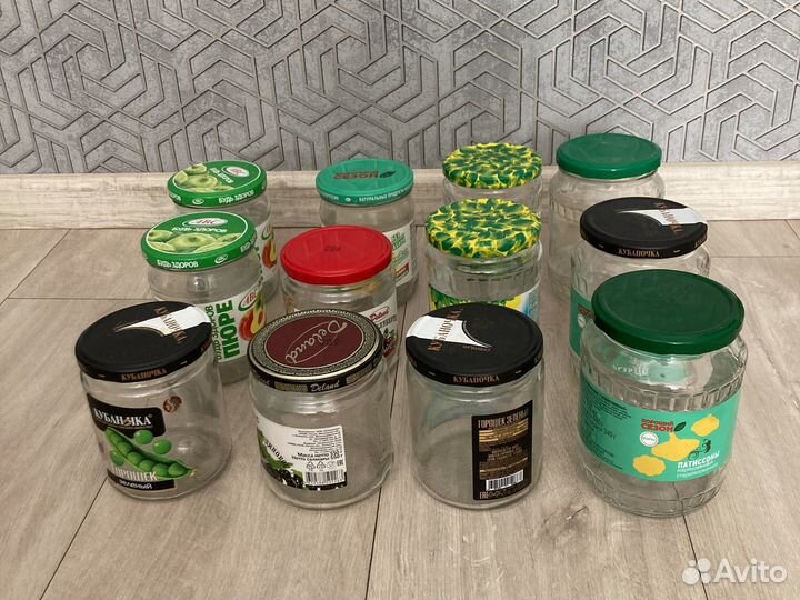 Банки стеклянные 450 и 720 мл с крышкой