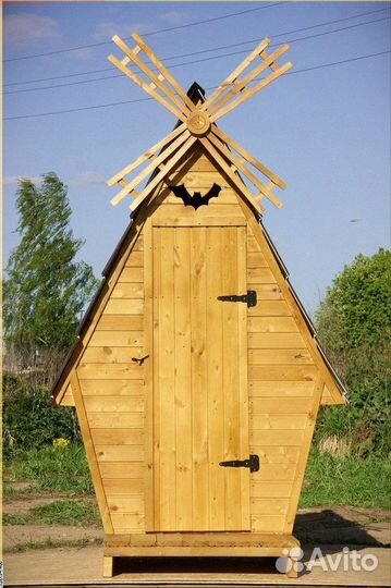 Уличный туалет деревянный Й640