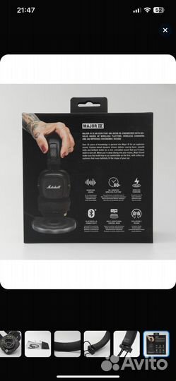 Беспроводные наушники Marshall Major 4 bluetooth