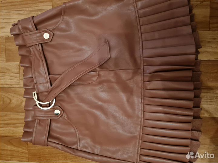 Кожаная юбка zara