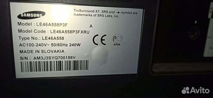 Телевизор Samsung le46a558p3f